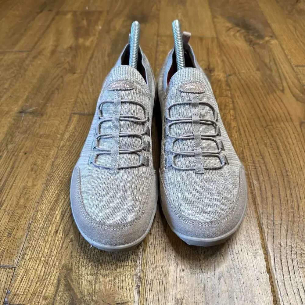 Skechers Empress Happy Fleet Womens Size 9.5 Tan Slip-On Shoes Sneakers 23116